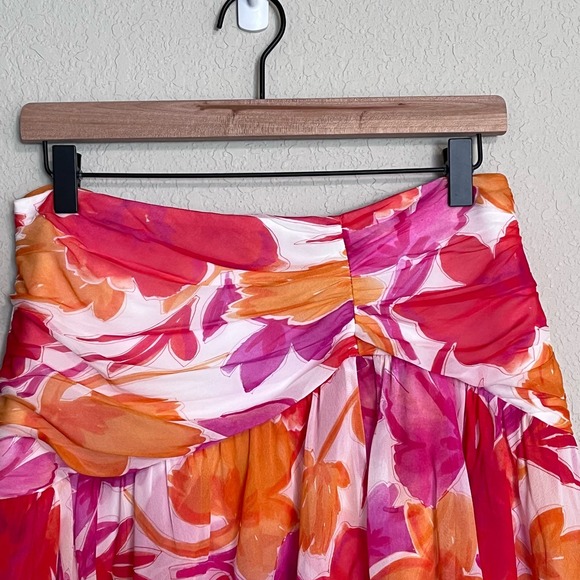 Milly Pink and Orange Floral Skirt - Picture 4 of 9